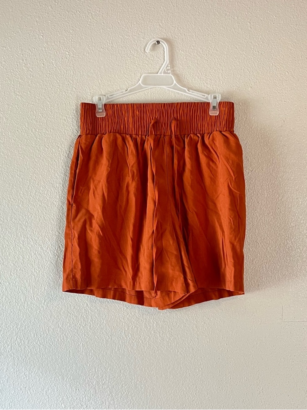 OPHELIA R ,Women's High-Waist Orange Elastic Skort